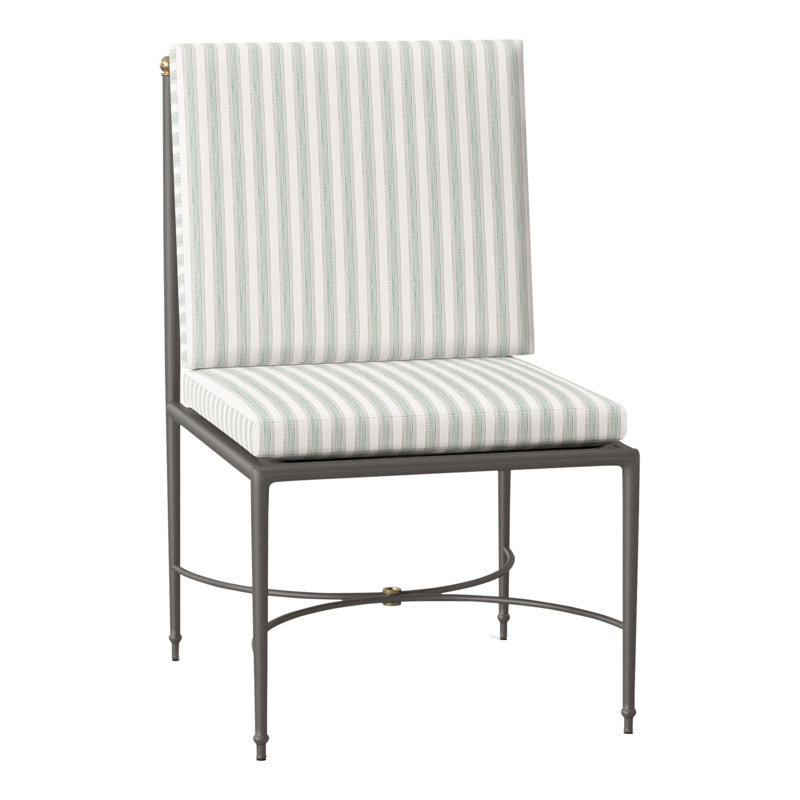 Roma Patio Chair with Cushions, No Welt, Perigold Piccadilly Stripe Patina