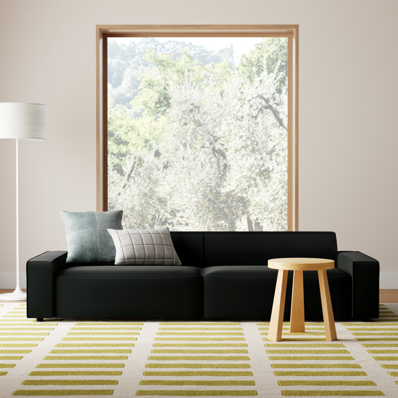 Canapé en velours noir Tov Furniture Olafur, Velours noir