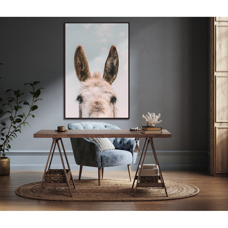 Downward Facing Donkey Canvas Wall Art
