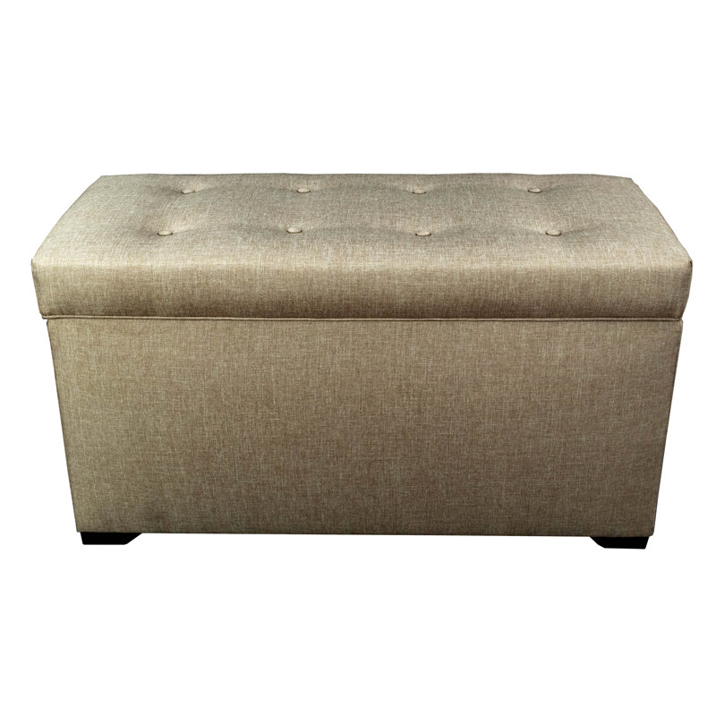 Banc de rangement rembourré Ayleen, Cannelle foncée
