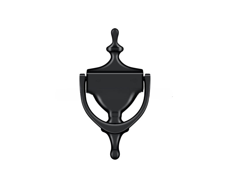 Victorian Brass Door Knocker, Black