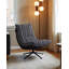Fauteuil d'appoint pivotant en tissu italien à rayures minimaliste italien