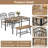 4-Piece Industrial Dining Table Set with Bench & 2 Chairs, Compact Kitchen Set with Storage Shelf for Small Spaces