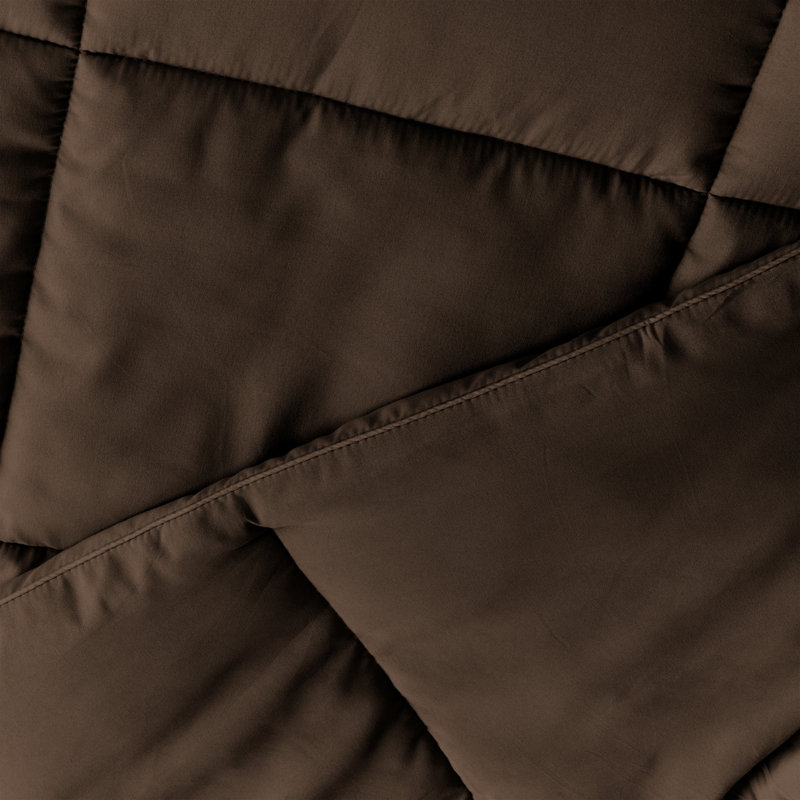Twin Light Gray Down Alternative Microfiber Comforter Set