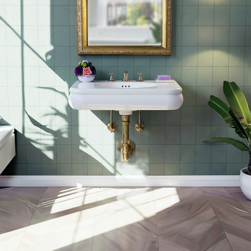 Nantucket Sinks 31.5-inch Fireclay Wallmount Console Bath Sink