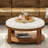 Upholstered Coffee Table With Shelf-1509111423