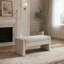 Banc de rangement rembourré moderne de 50 po avec siège capitonné