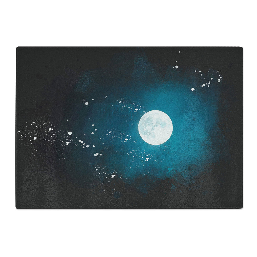 Tempered Glass the Full Moon at Midnight Chopping Board