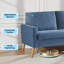 Canapé 68 po Mid Century Modern-130583934
