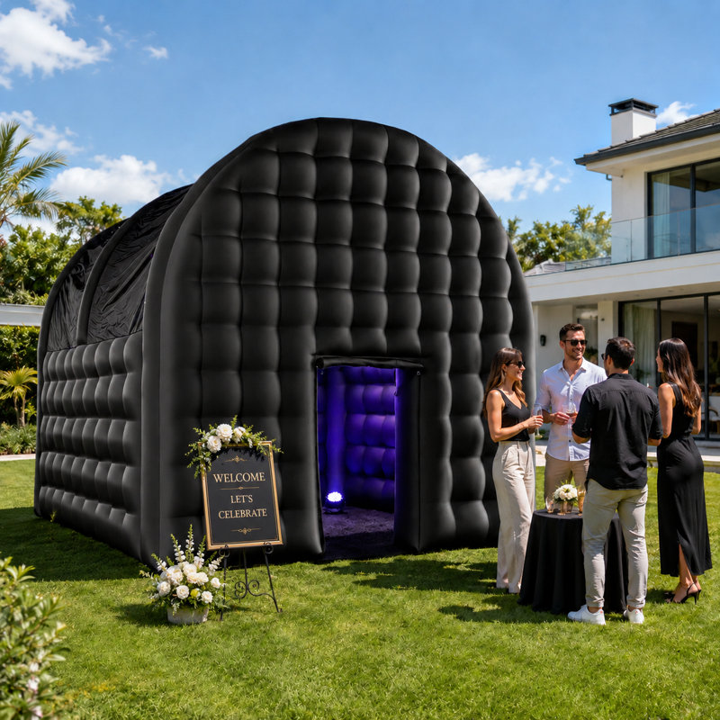 Tente de boîte de nuit gonflable avec ventilateur pour le spectacle d'exposition de soirée disco (sans lumières DEL)