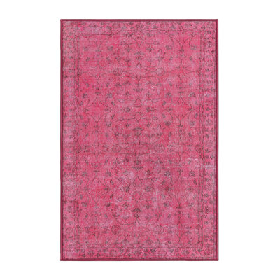 Tapis oriental rose clair / noir