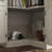 71'' H X 31.5'' D 4-Tier Corner Bookcase With Frosted Glass Doors