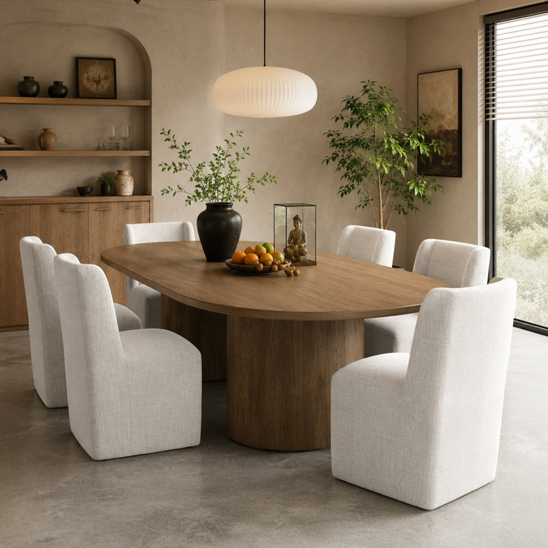 Chaises de salle à manger rembourrées avec roulettes, chaise d'appoint moderne en bois massif avec roulettes, aucun assemblage requis, salle à manger, chambre à coucher, cuisine, salle de lecture