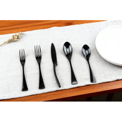 20-Piece Stainless Steel Flatware Set Service For 4, Mirror Polished 18/10 Stainless Steel Cutlery Set With Knife Fork Spoon, Dishwasher Safe Silverware Collection