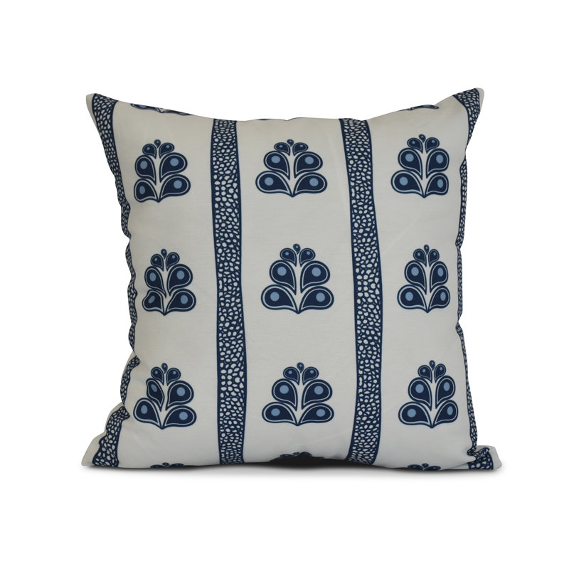 Housse et insert de coussin carré extérieur haut de gamme Getaway, Bleu marine, 20 po x 20 po