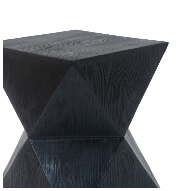 Table d'appoint en béton 14,25 po Prismatic Black