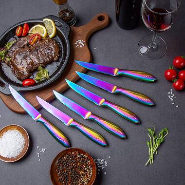 Rainbow Knife Set,18 Pcs Kitchen Knives Set, Sharp Stainless Steel