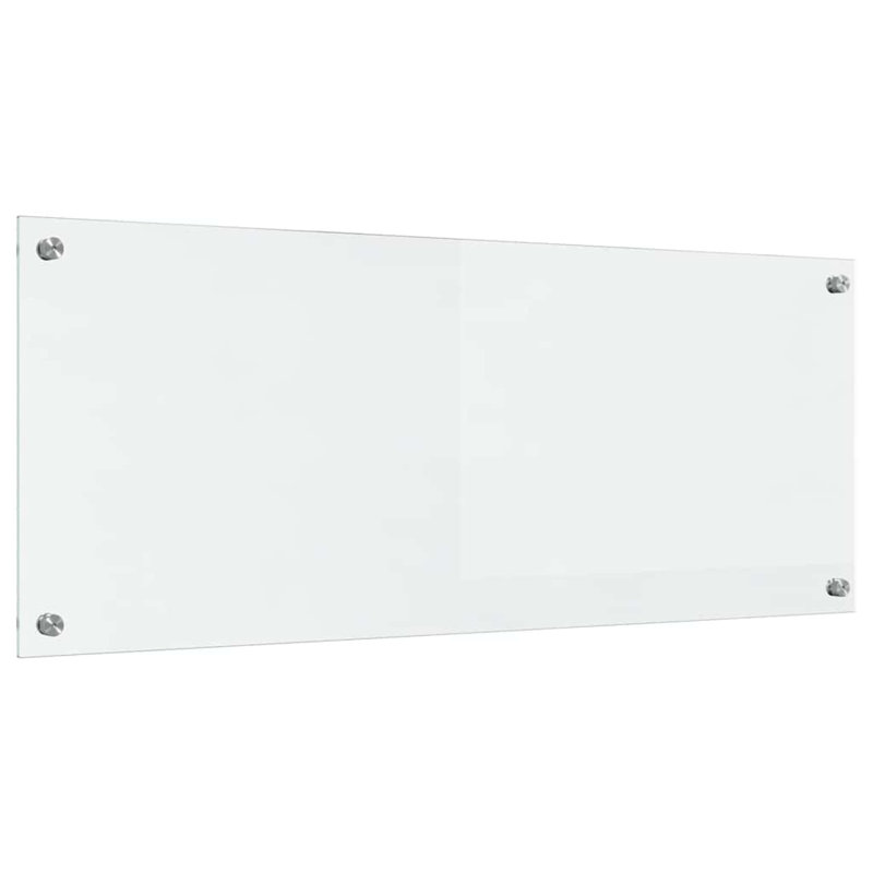 Vidaxl Kitchen Backsplash Tempered Glass Surface Modern Decor Home Style Chic, 100cm H x 40cm W, Transparent