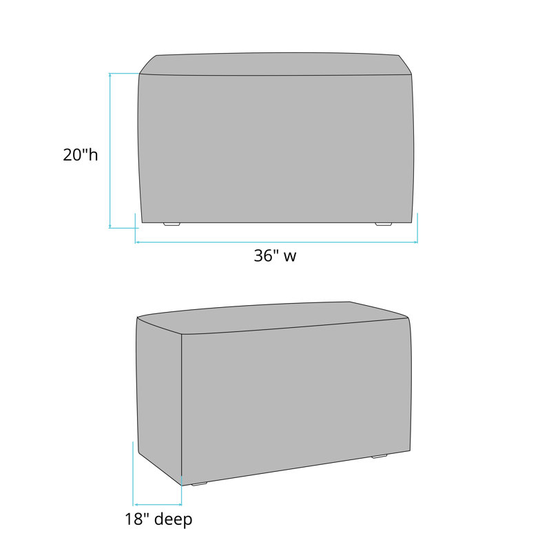 Azemar Polyester Upholstered Bench, Glam Pewter