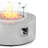 36 inch Round Propane Fire Pit Table, 50,000 BTU Outdoor Gas Firepit with Glass Wind Guard, Steel Lid & Rain Cover for Patio, Backyard, Deck