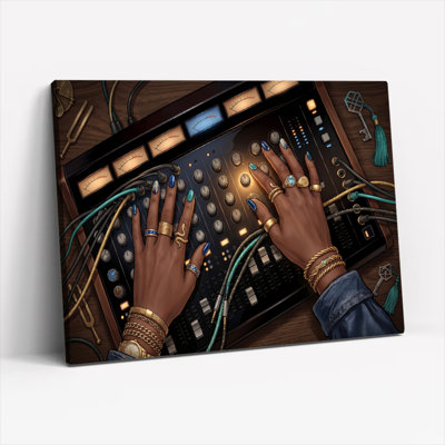 Ensemble de 1 toile murale sur le thème du mixage de musique