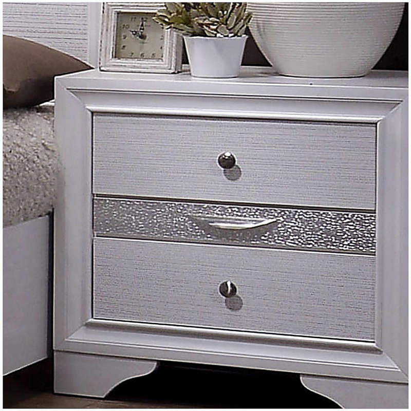 Table de chevet 1pc, Blanc