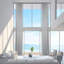 Extra Long & Extra Wide Chiffon Faux Silk Crep Curtain Panels-1463942077-1463942068