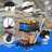 Shopping Cart, Foldable Grocery Cart with Wheels and Removable Storage Crate, Multi Use Mobile Storage Cart Portable Rolling Cart for Home, Groceries, Supermarket