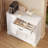 Bayview 33” Kitchen Pantry with 3 Doors, 1 Drawer, Refrigerator-Style Doors, Adjustable Shelves, Standalone Storage Cabinet, Solid and Engineered Wood, Multiple Finish Options-1439400652