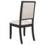 Chaise d'appoint rembourrée, ensemble de 2