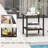 Winston Porter 3 Pcs Patio Rocker Set With 2-tier Coffee Table & Soft Seat Back Cushions Outdoor