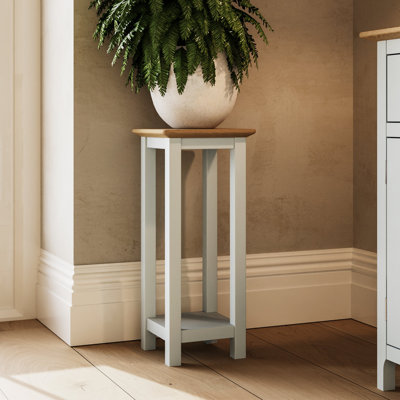 Daris Side Lamp Table Plant Stand. Solid Oak Top. Fully Assembled