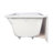 Kingston Brass Aqua Eden 66-Inch Acrylic Rectangular 3-Wall Alcove Tub-29272612