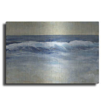 Rosecliff Heights «Breaking Shore Waves II» par Tim O'Toole, art mural en métal