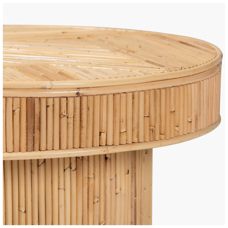 Table de bout ronde moderne en l 23,6 po x P 23,6 po x H 17,7 po Modern Bohemian