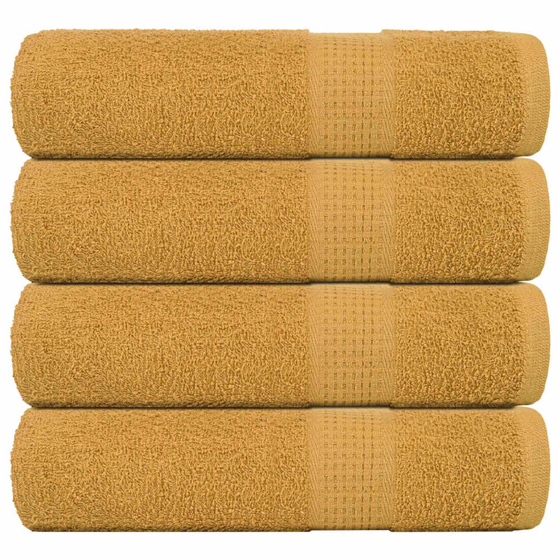 Besek 100% Cotton Bath Towels, Gold, 4, 100 x 150 cm