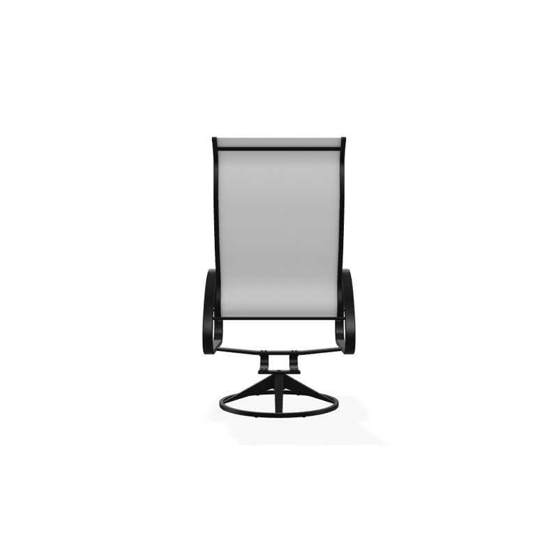 Aruba 1 Outdoor Dining Armchair, Textured Black, White 6D Sunbrella®