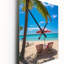 Beach Pink Beach Chairs - Horloge murale moderne nautique et de plage-99629100