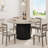 47" Round Dining Table for 4–6, Modern Dining Table with Waveform Metal Pedestal Base-1612700810