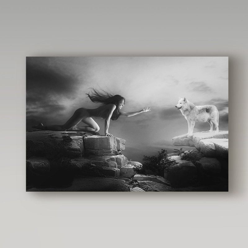 «Come to Me» par Ata Alishahi, reproduction d'art graphique sur toile, H 22 po x l 32 po