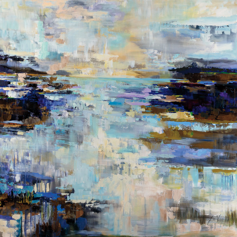 Abstract Morning by Jeanette Vertentes - Wrapped Canvas Painting, 76cm H x 76cm W
