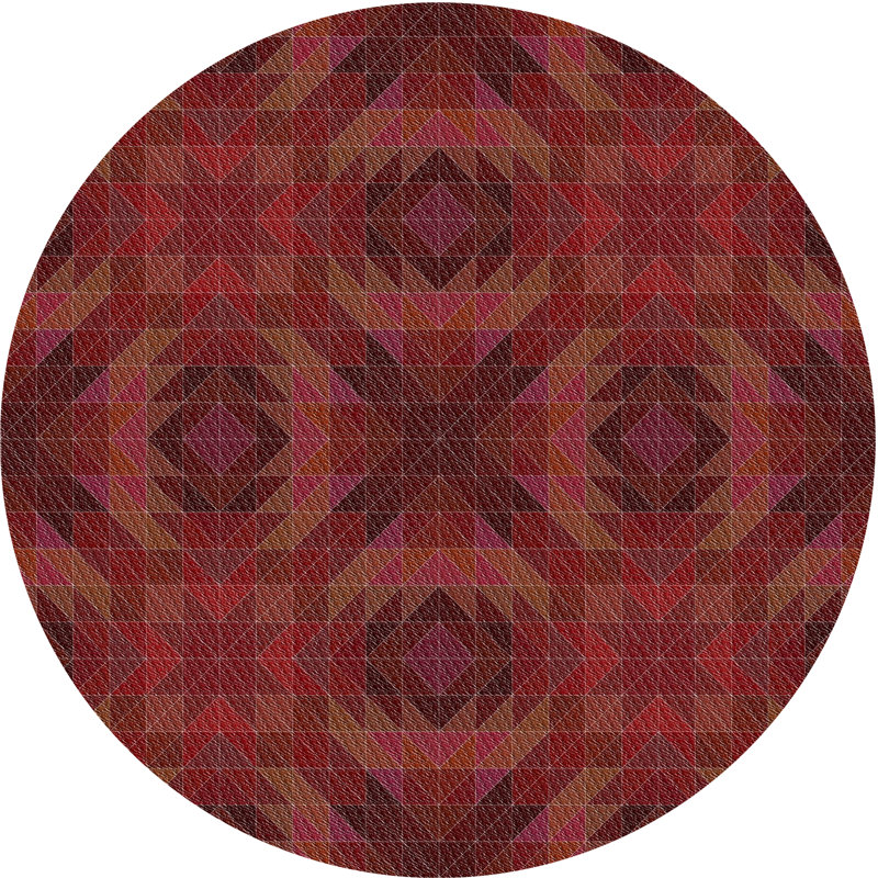 Geometric Indoor Rug, Round 5'
