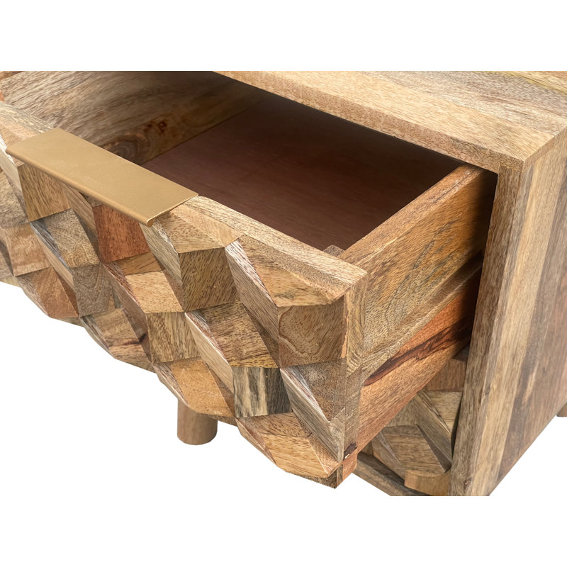 40cm W Solid Wood Bedside Table