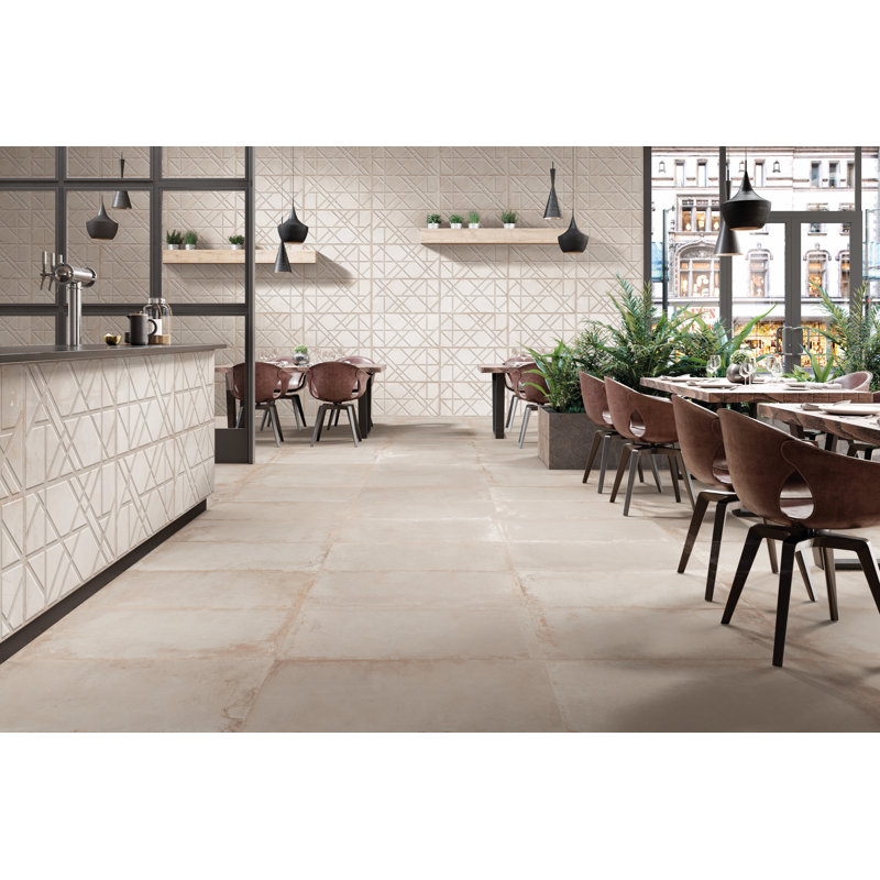 24" x 47" Porcelain Wall & Floor Tile, Pearl