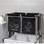 Armoire de salle de bain, panier à linge 2 niveaux avec 4 sacs amovibles pour organiser les vêtements, la lessive, les lumières