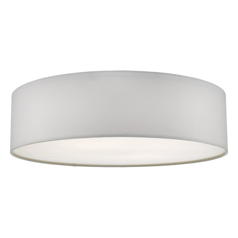 Ansonia Fabric Flush Mount, Ivory