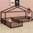 Double House Bed Frame with L-Shaped Corner Configuration and Guard Rails-328881978