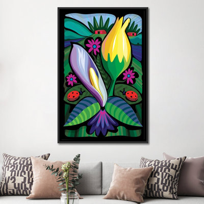 «Blooming Flowers» par Charles Harker, reproduction sur toile tendue sur châssis
