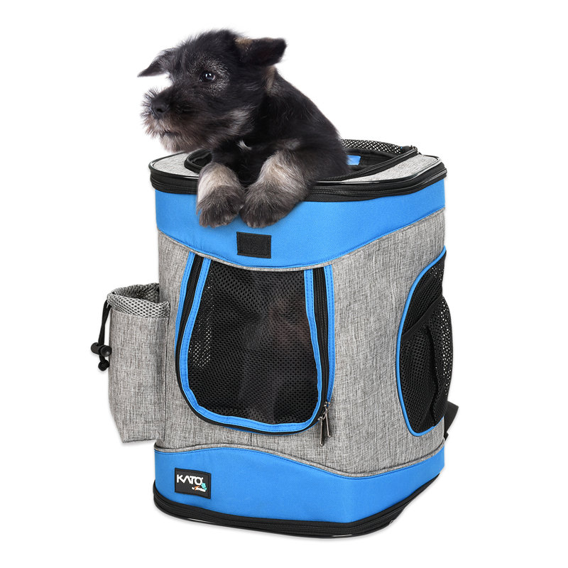 Tirrinia Potable Pet Backpack Carrier for Cat and Dog, Blue