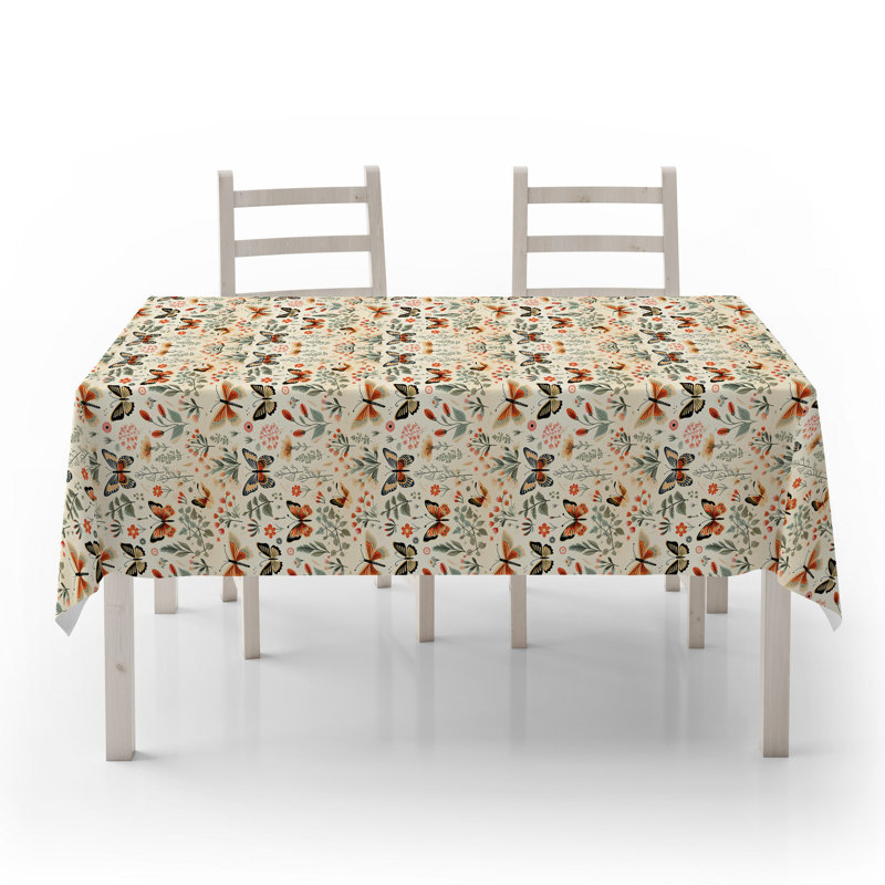 Durable Tablecloth, 50% Cotton / 50% Polyester, 55.1 x 118.1 inches | Machine Washable at 86°F, Tumble Dryer Safe, Ironable | Perfect for Dining Room, Parties & Everyday Use, Elegant Design & Easy Care